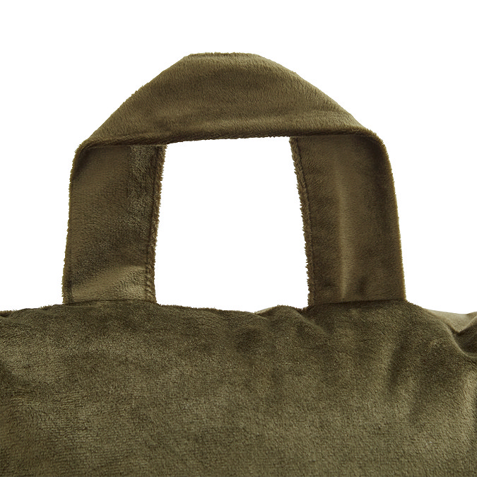 Velvet Cuddle chair cushion in olive image 2
