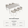 cut out image of 6 seat grey rope weave dining set