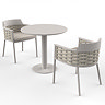 cut out image of natural woven grey bistro set