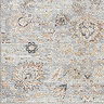 swatch image of grey and beige floral rug
