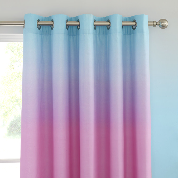 ombre rainbow eyelet curtains