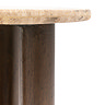 Onawa Mango wood and travertine side table