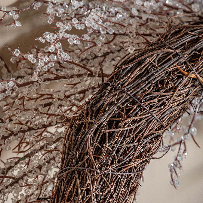 Fern Frosted twig wreath