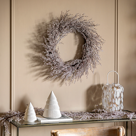 Fern Frosted twig wreath