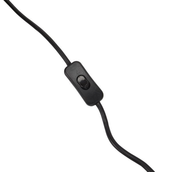 close up on lamp's cord switch, black  
