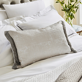 Orta Woven Jacquard Tassle Cushion - Caramel main image