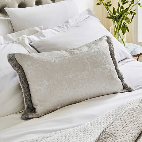 Orta Woven Jacquard Tassle Cushion - Caramel main image
