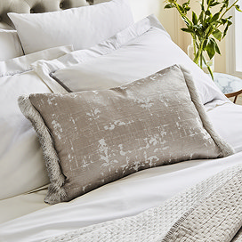 Orta Woven Jacquard Tassle Cushion - Truffle main image