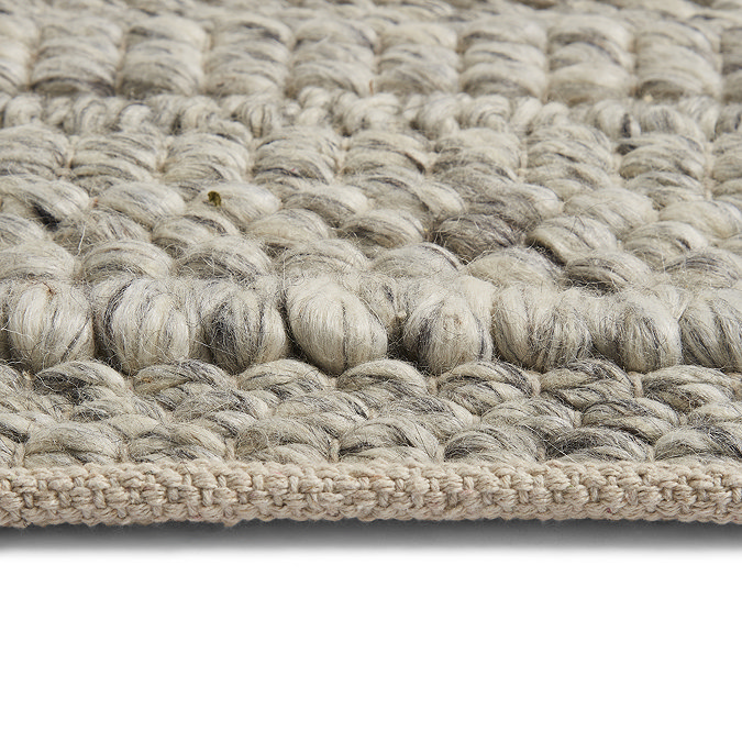 Osaka Hand Woven Chunky Wool Rug - Grey carousel image