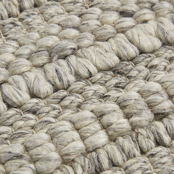 Osaka Hand Woven Chunky Wool Rug - Grey carousel image
