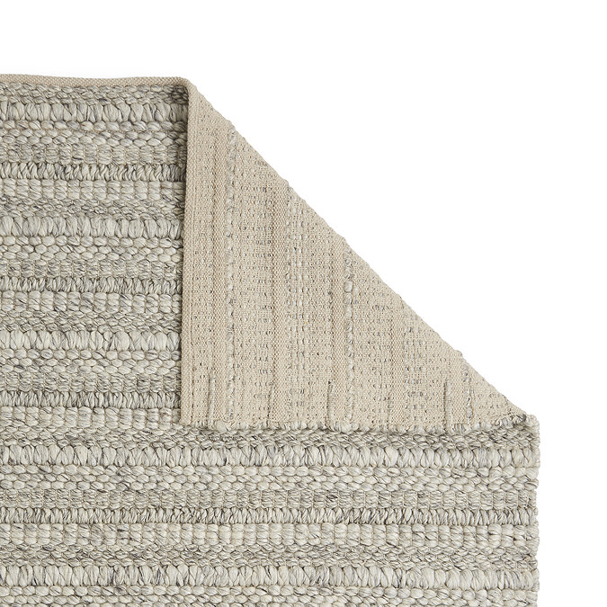 Osaka Hand Woven Chunky Wool Rug - Grey carousel image