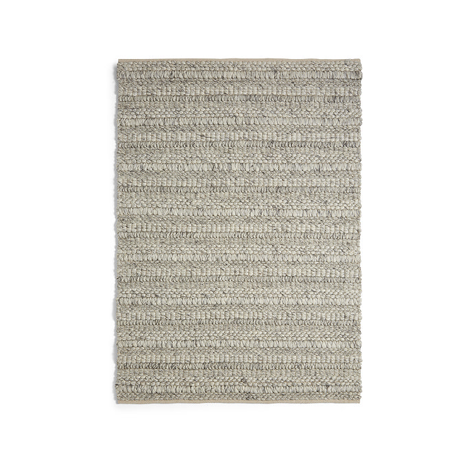 Osaka Hand Woven Chunky Wool Rug - Grey carousel image