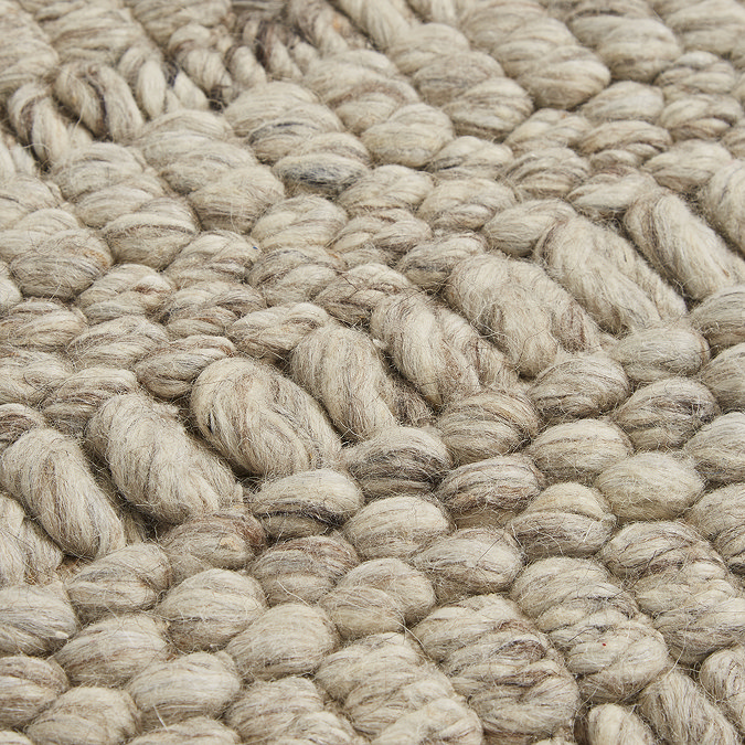 Osaka Hand Woven Chunky Wool Rug - Taupe carousel image