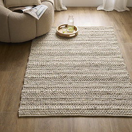 Osaka Hand Woven Chunky Wool Rug - Taupe main image
