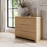 Oslo Solid Wood 3 Drawer Chest - Oak main image