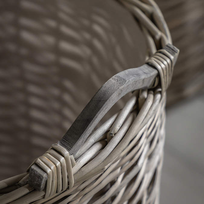 Owen set of 2 Jumbo wicker storage baskets