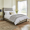 Oxford Linen Buttoned Bed with Drawers - Grey carousel image