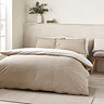 Oxford Pinstripe Natural Duvet Reversible