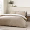 Oxford Pinstripe Natural Duvet Reversible