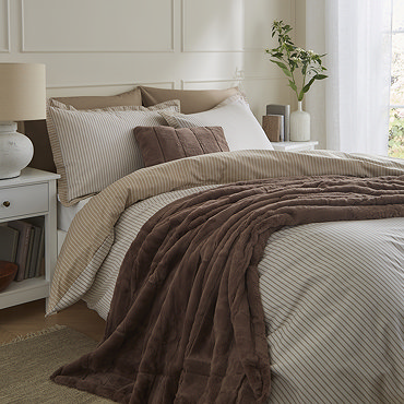 Oxford Pinstripe Natural Pillow