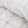 Oxton duvet cover set in natural on bed image 4