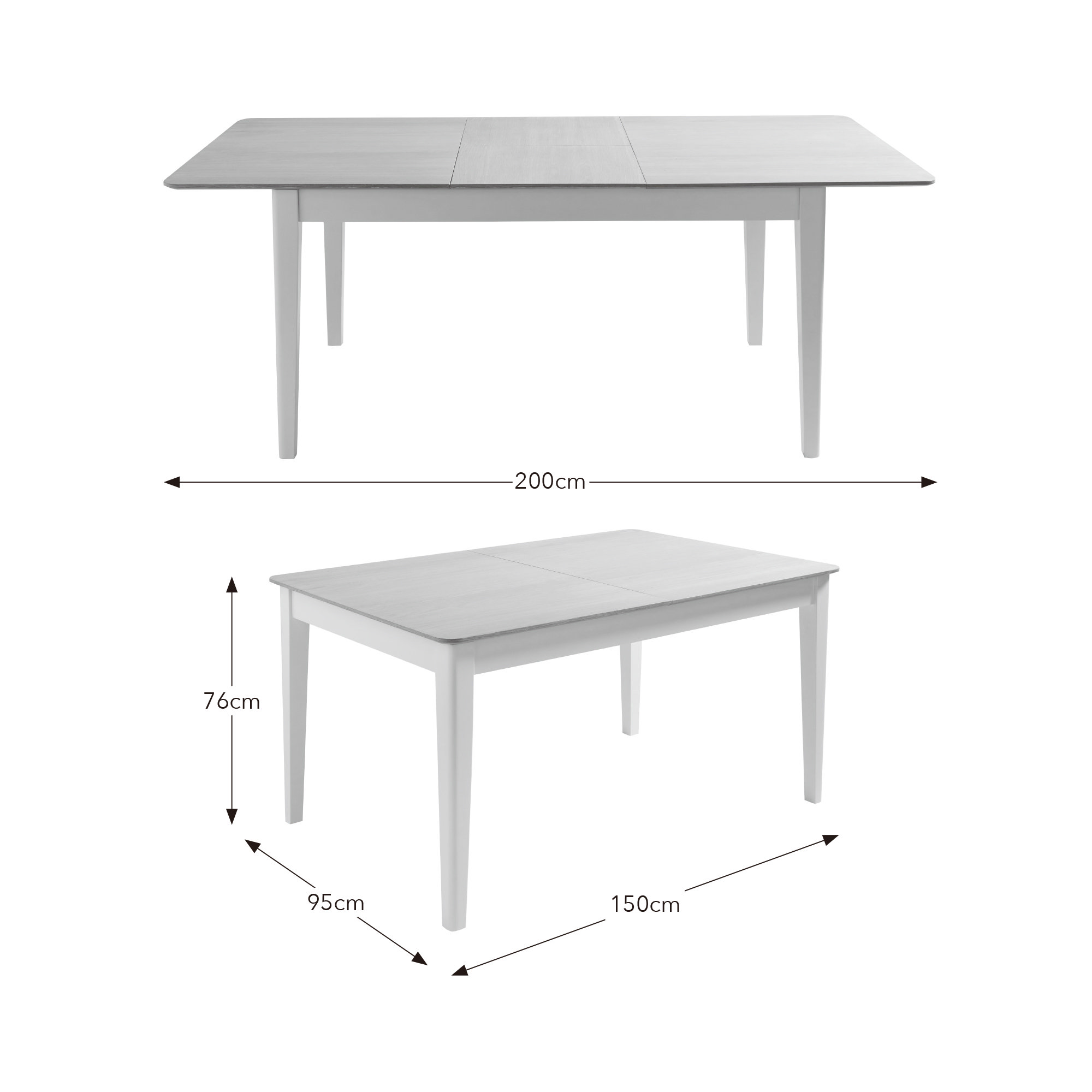 Harrogate Table Dims