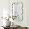 Palermo Wooden Curved Wall Mirror - White main image
