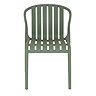 front on image cut out on white background of french grey dining chair