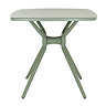 front on image cut out on white background of french grey square table