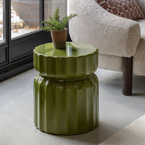 Palmetto side table verde