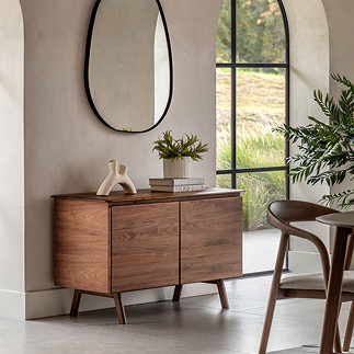 Paris walnut 2 door sideboard image