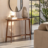 paris walnut console table image