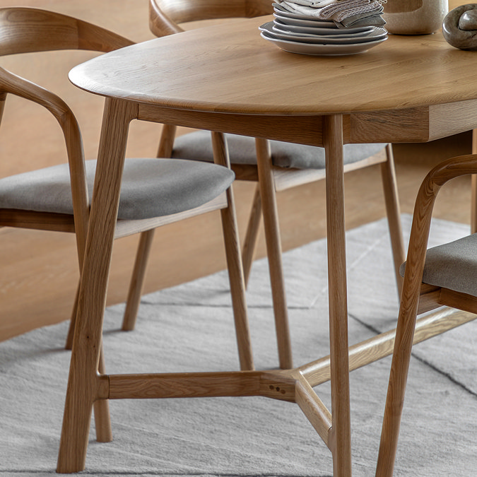 Paris extending oak dining table image