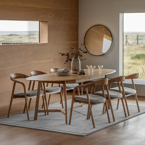 Paris extending oak dining table image