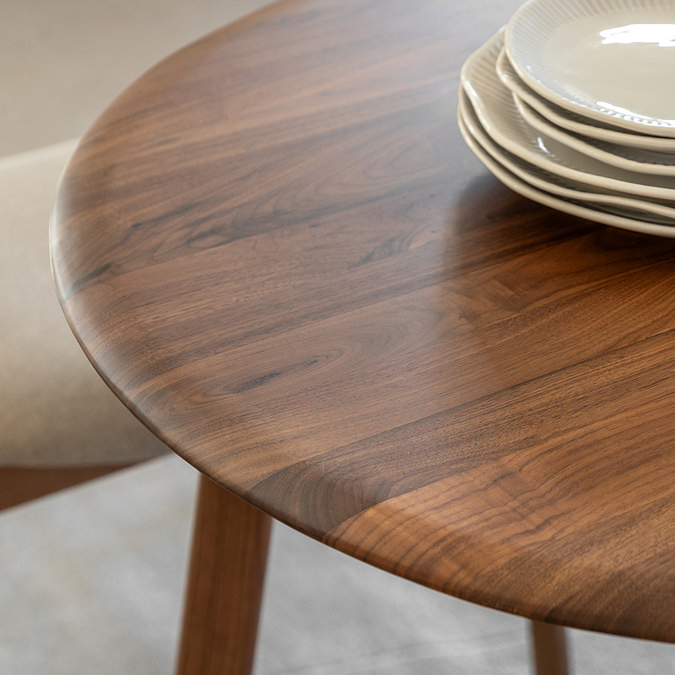 paris walnut extendable dining table image