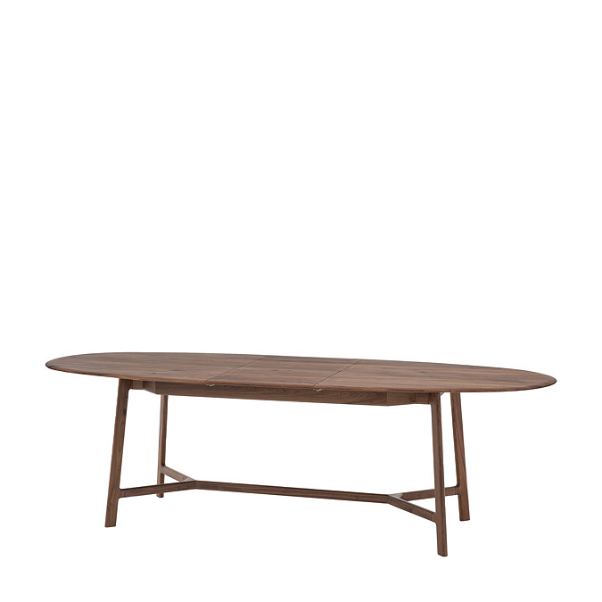 paris walnut extendable dining table image