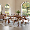 paris walnut extendable dining table image