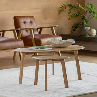 Paris Nest of 2 Coffee Tables in Oak image