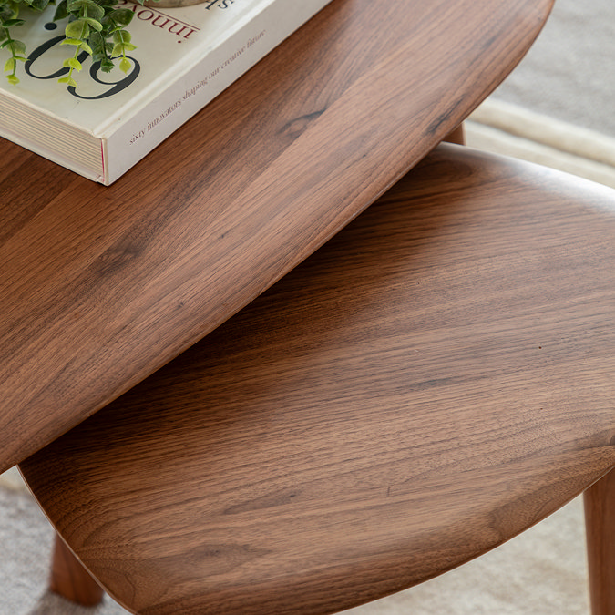 Paris Walnut nest of 2 coffee tables image