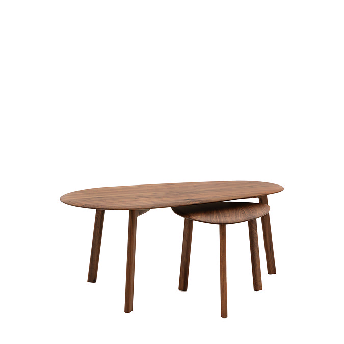 Paris Walnut nest of 2 coffee tables image