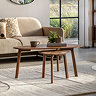 Paris Walnut nest of 2 coffee tables image
