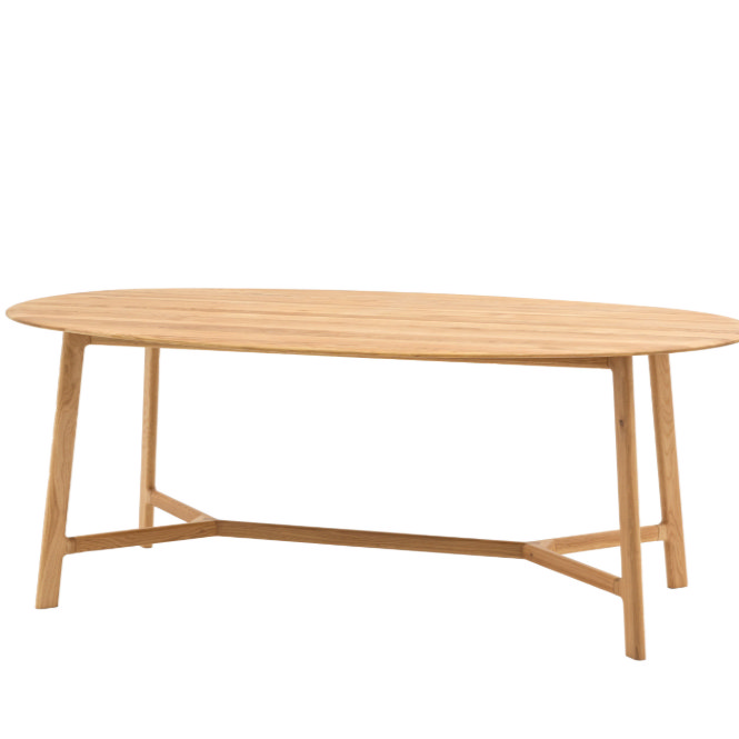 Paris oak oval dining table image