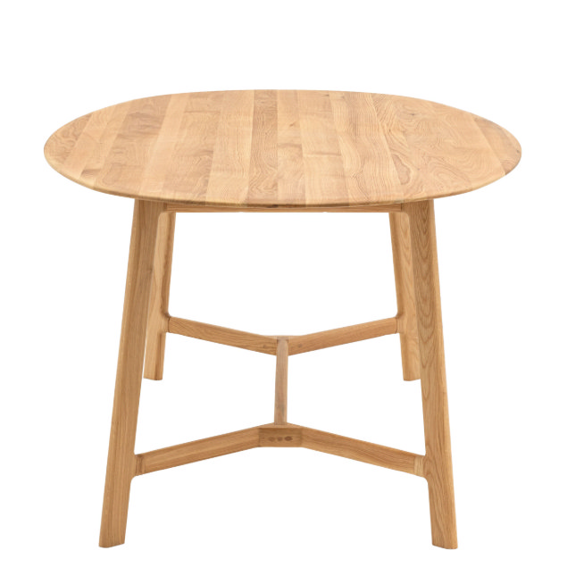 Paris oak oval dining table image