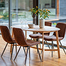 Paris oak oval dining table image