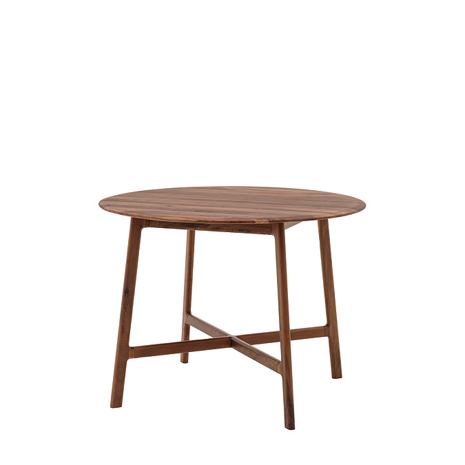 Paris round dining table in walnut image