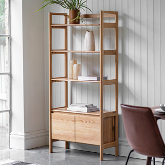 paris oak shelving unit image