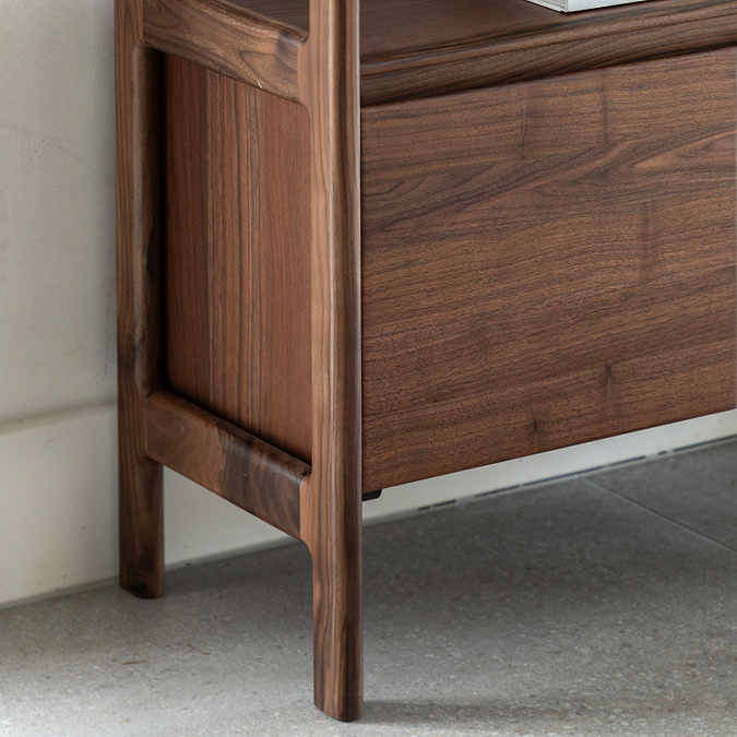 paris walnut shelving unit image