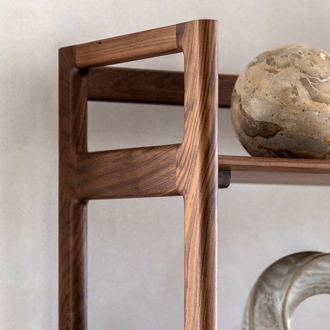 paris walnut shelving unit image