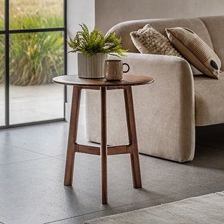 paris walnut side table image
