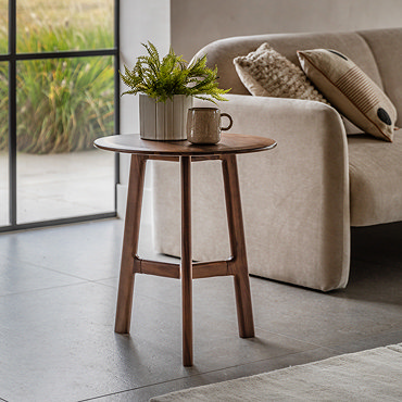 paris walnut side table image